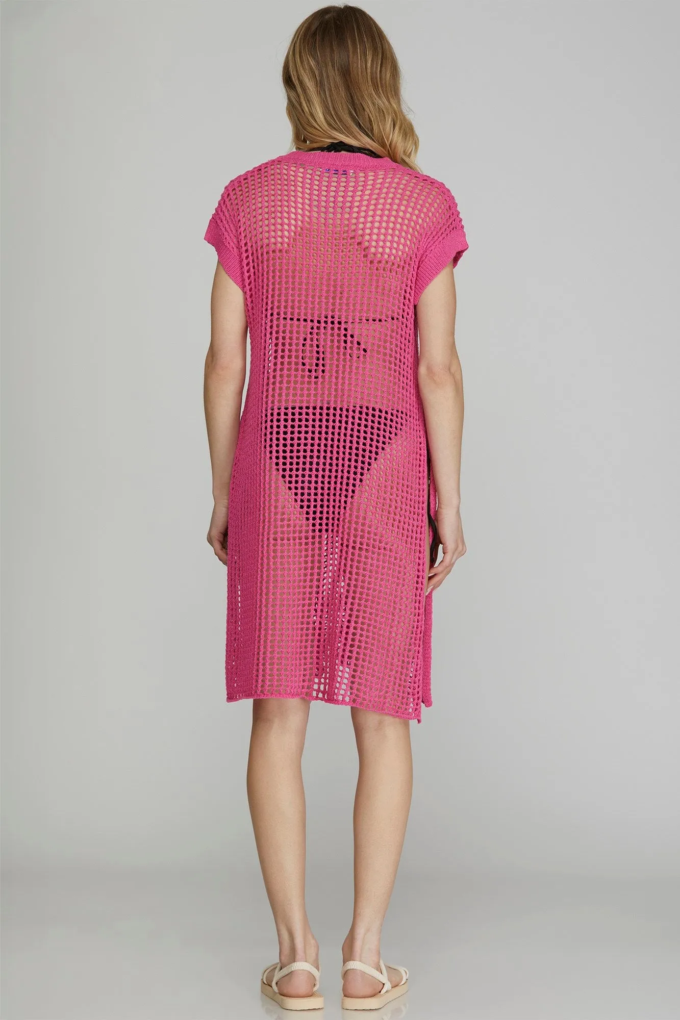 Fishnet Sweater Dress Cover Up