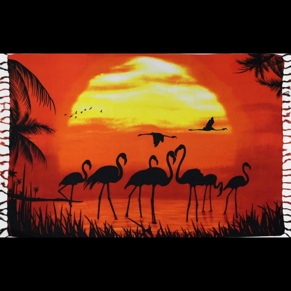 Flamingo Sunset Sarongs