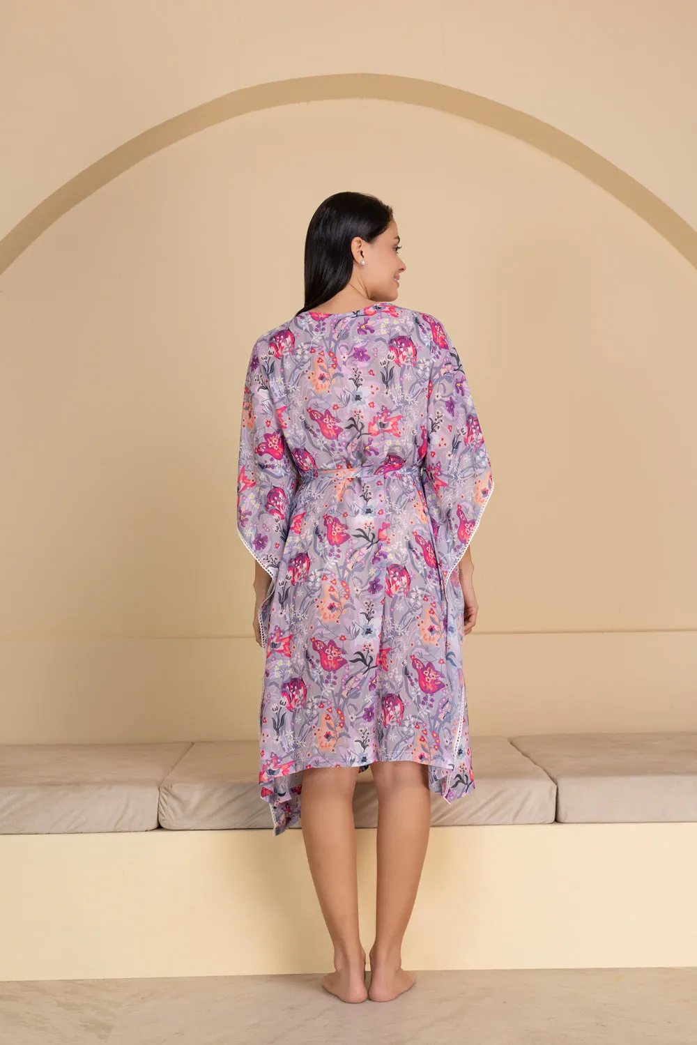 Floral Chiffon Beach cover up