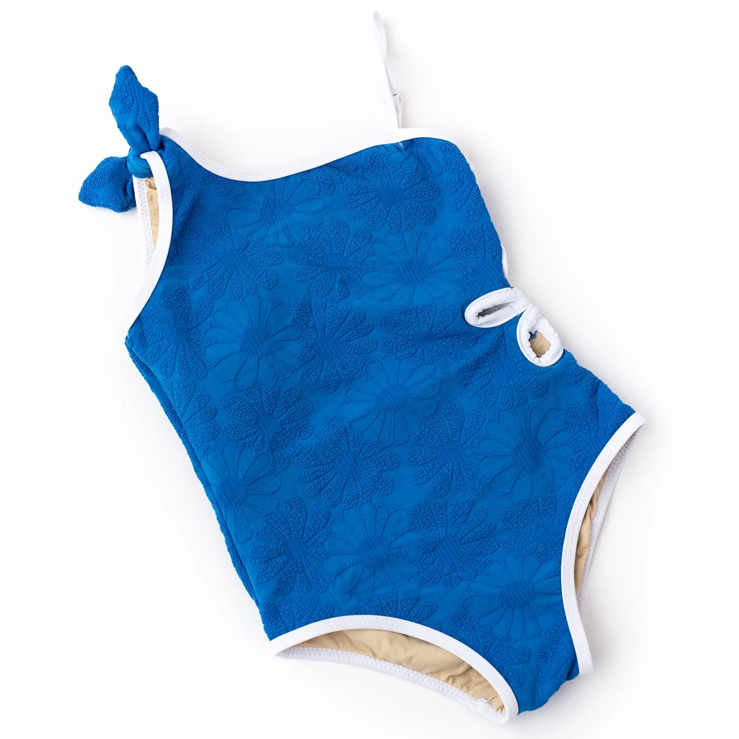 Floral Daisy One Shoulder Swimsuit