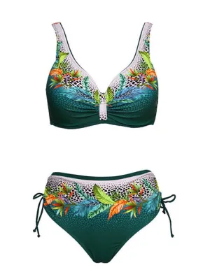 Floral High-Waisted Bikini Sets Sexy Push Up Swimsuit 2022