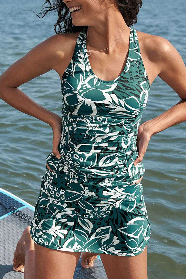 Floral Print Sporty Tankini