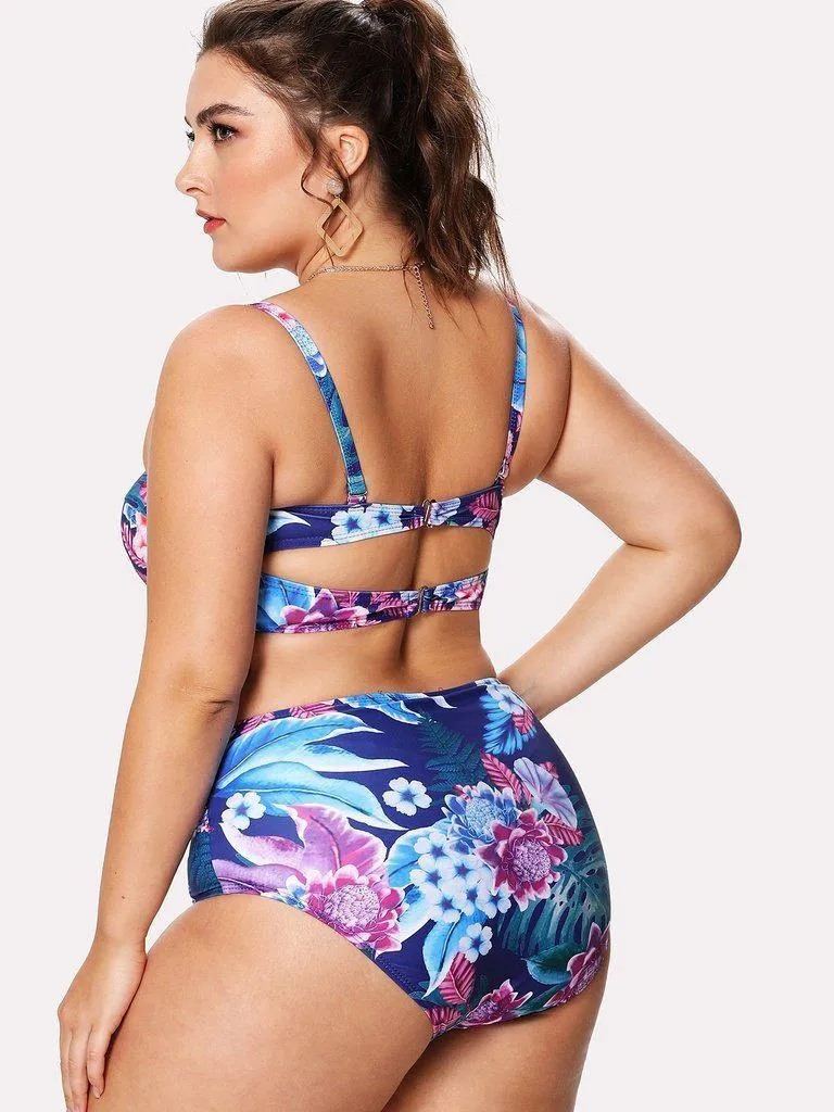 Flower Print Bikini Set