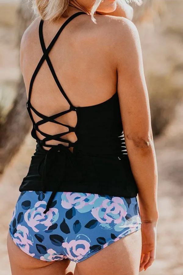 Flower Print Sweet Tankini