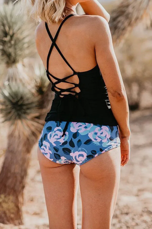 Flower Print Sweet Tankini
