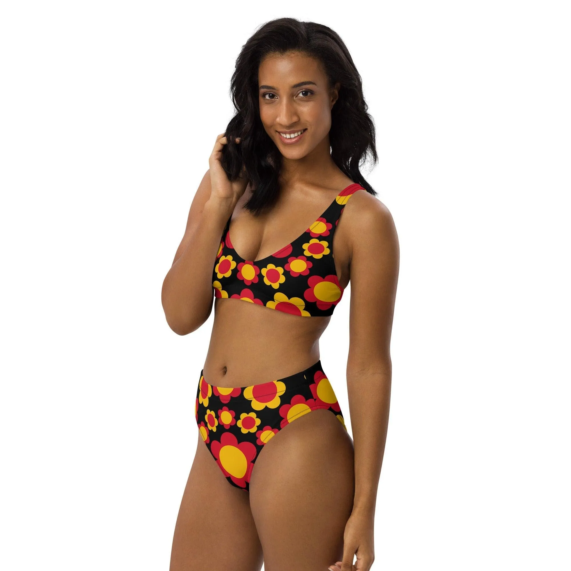 FLOWERSHOP red yellow - Bikinis made of recycled material
