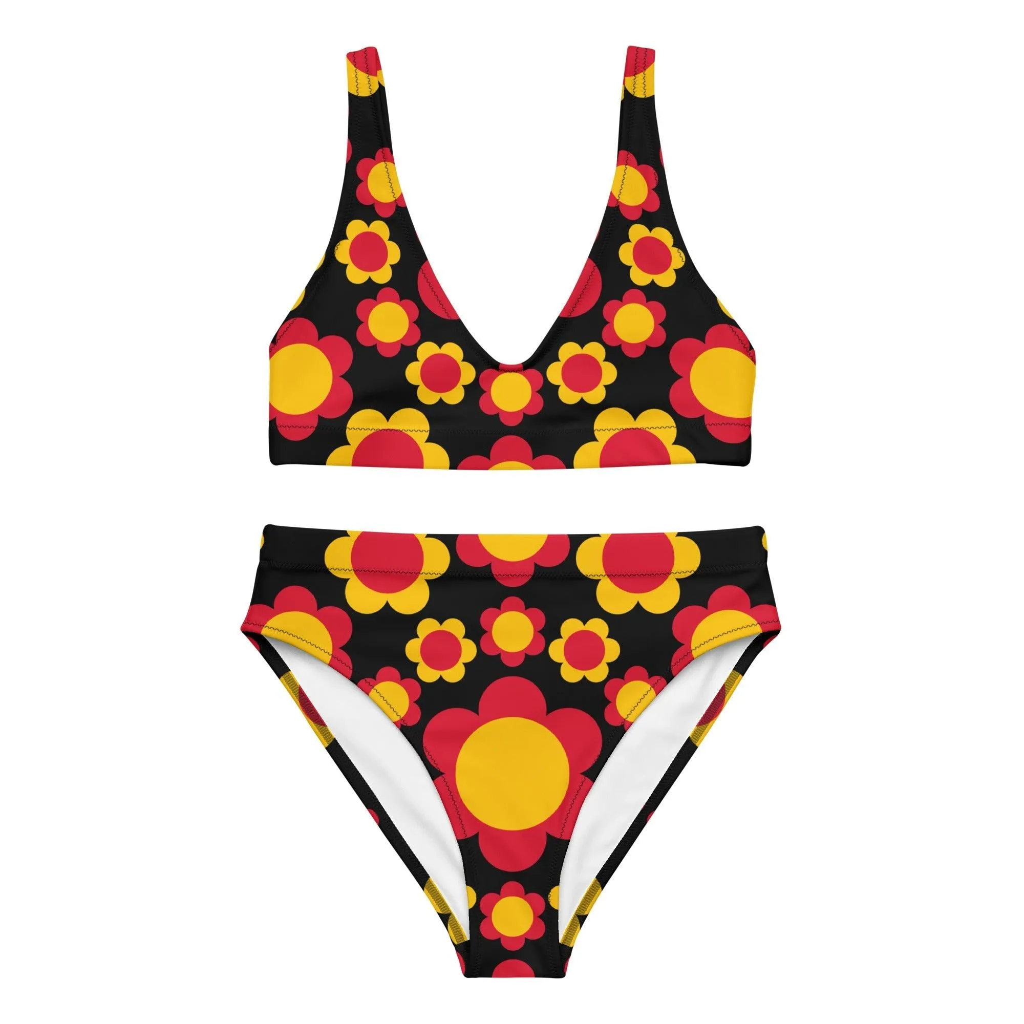 FLOWERSHOP red yellow - Bikinis made of recycled material