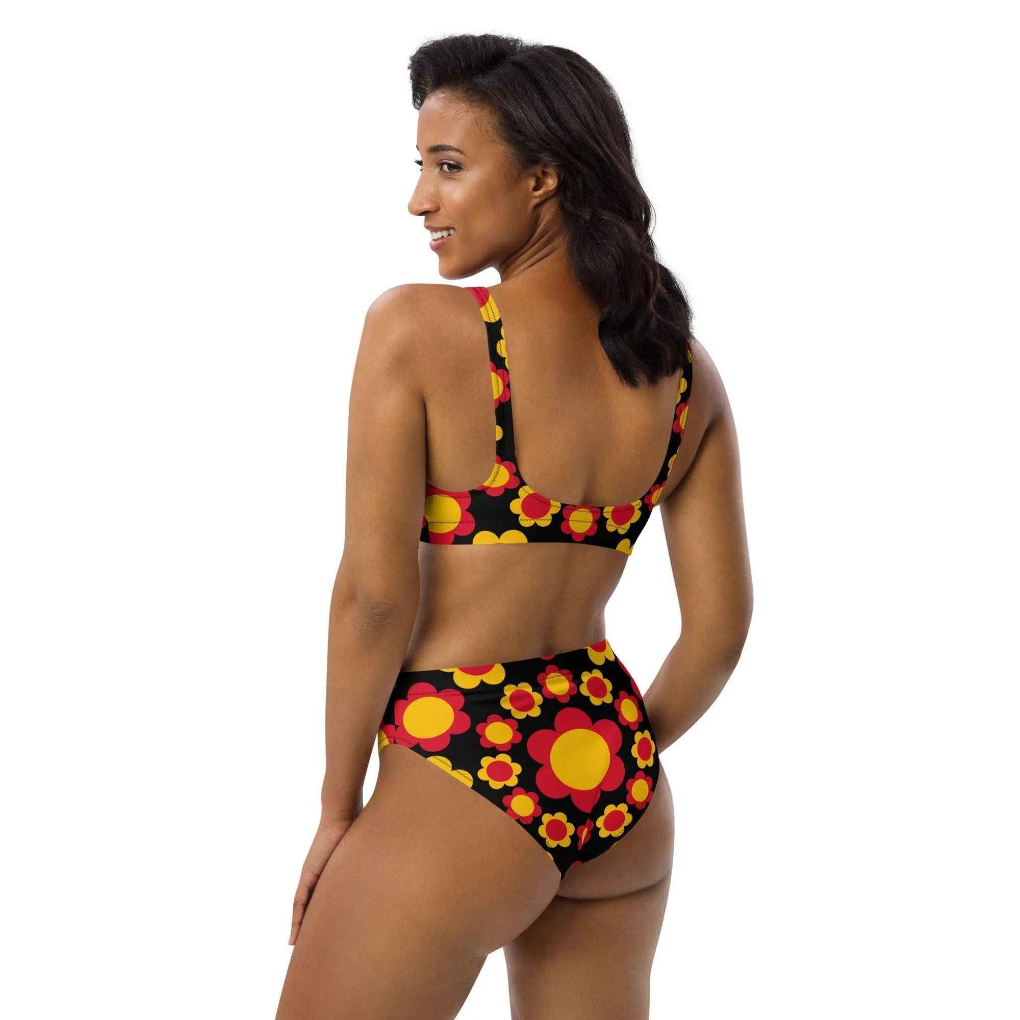 FLOWERSHOP red yellow - Bikinis made of recycled material