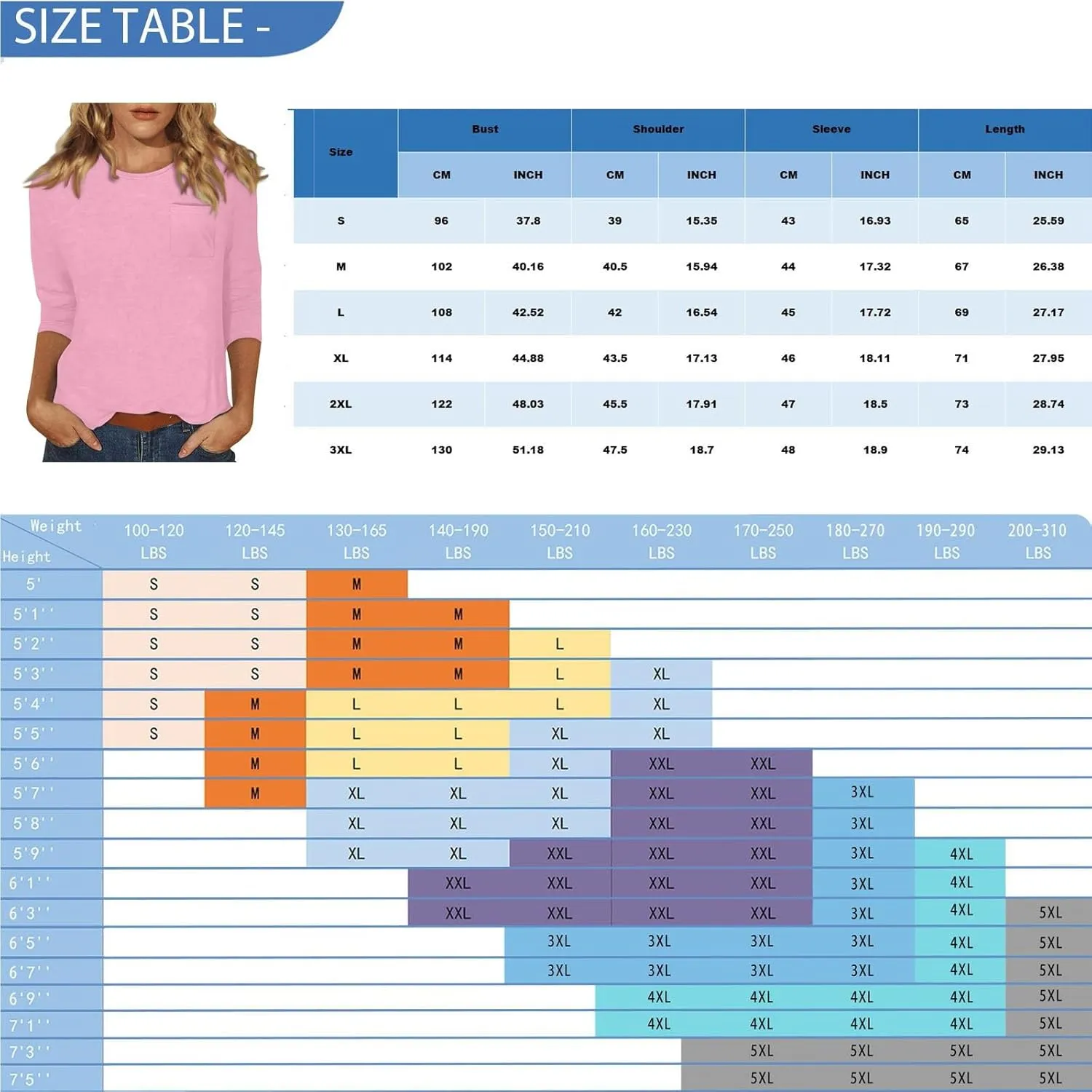 FQZWONG 3/4 Length Sleeve Womens Tops 2025 Summer 4Th of July Shirts Funny Patriotic Tshirts Casual Ladies Crewneck Blouses