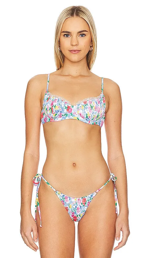Frankies Bikinis Dean Top in Baby Blue