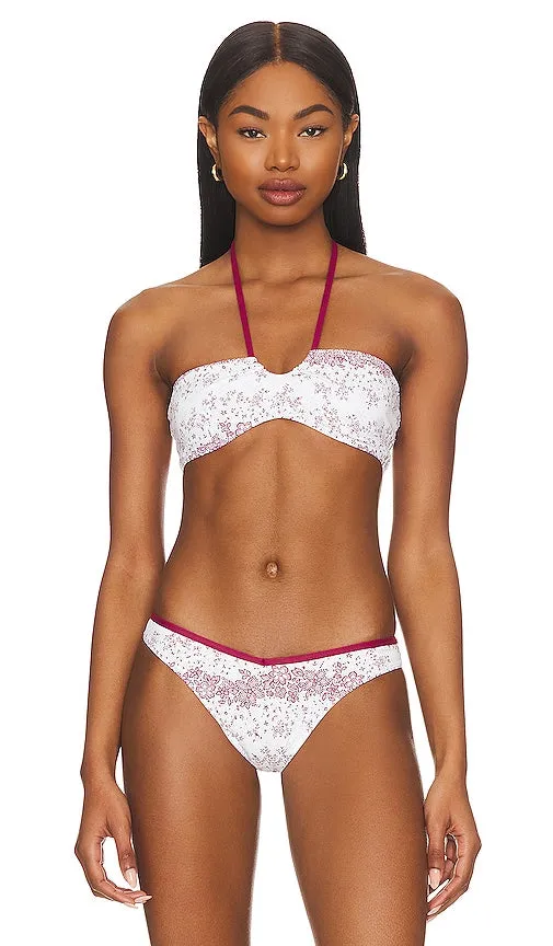 Frankies Bikinis Meredith Bandeau Top in Red