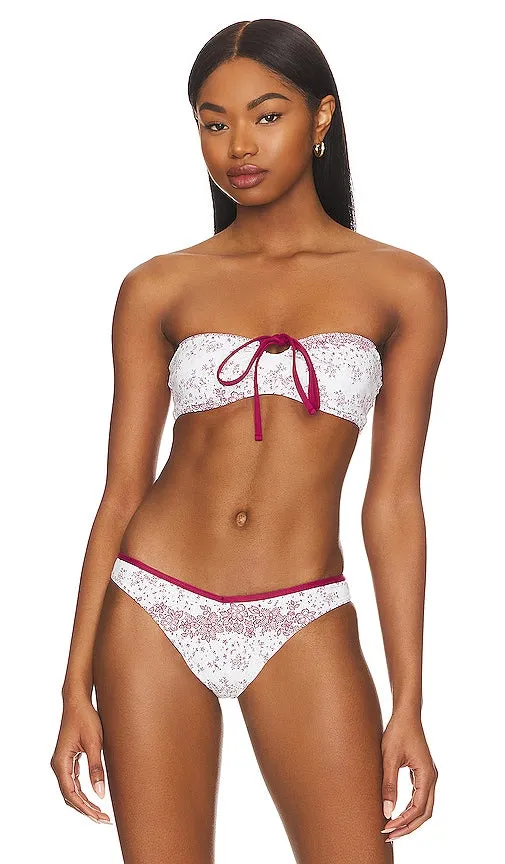 Frankies Bikinis Meredith Bandeau Top in Red