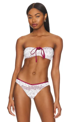 Frankies Bikinis Meredith Bandeau Top in Red