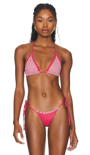 Frankies Bikinis Nick Top in Red