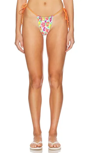 Frankies Bikinis Tia Satin Bottom in Red