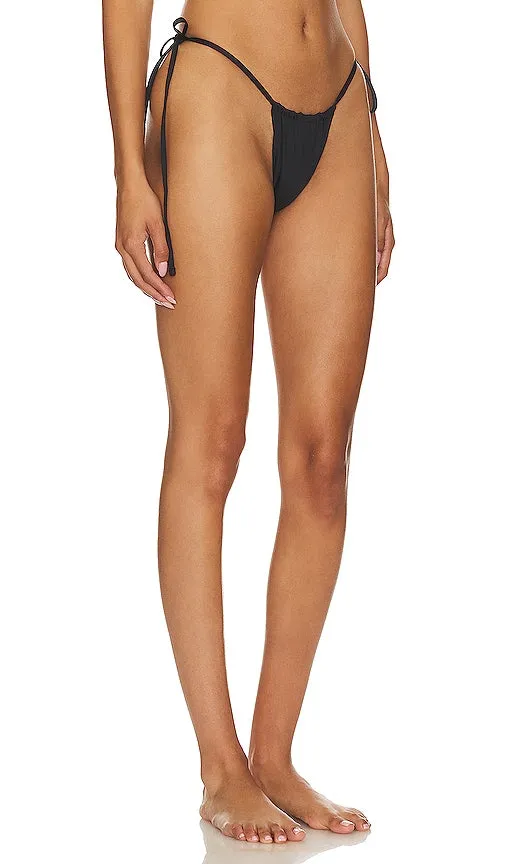 Frankies Bikinis Tia Side Tie Bikini Bottom in Black