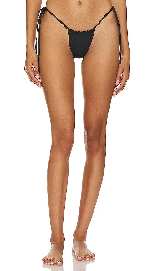 Frankies Bikinis Tia Side Tie Bikini Bottom in Black