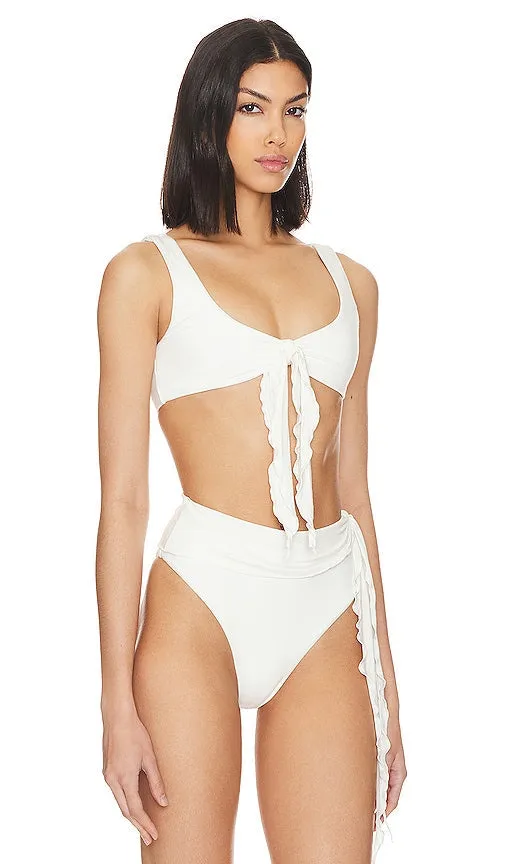 Frankies Bikinis x Pamela Anderson Gaia Bikini Top in White