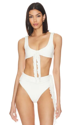Frankies Bikinis x Pamela Anderson Gaia Bikini Top in White