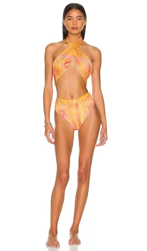Frankies Bikinis x REVOLVE Dorothy Plisse One Piece in Red