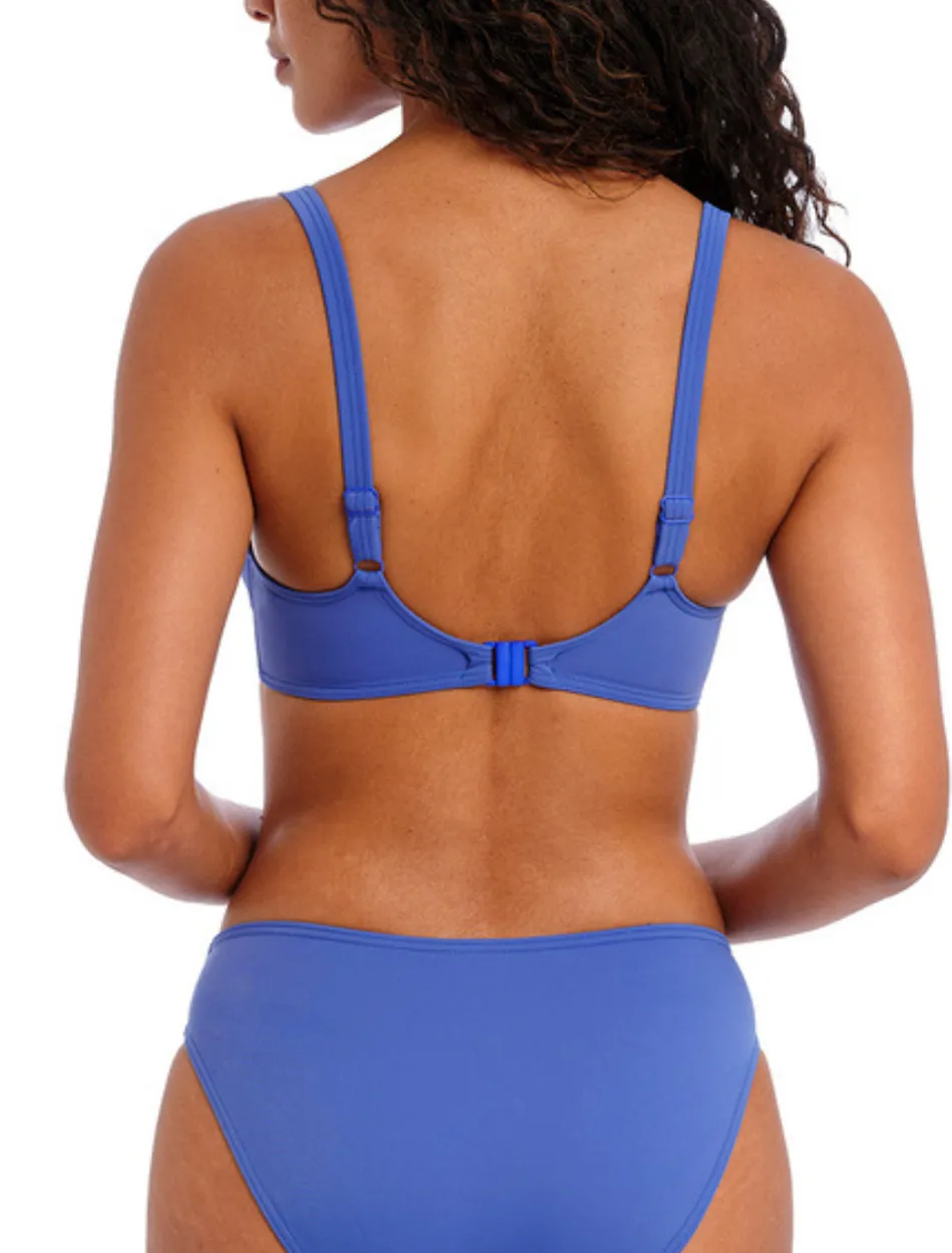 Freya Jewel Cove Underwire Sweetheart Padded Bikini Top, Plain Azure | Plain Azure Blue Freya Bikini Top