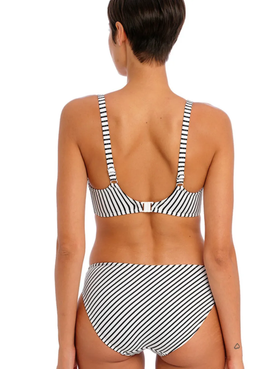 Freya Jewel Cove Underwire Sweetheart Padded Bikini Top, Stripe Black | Stripe Black Padded Bikini Tops | Freya Underwire Bikini