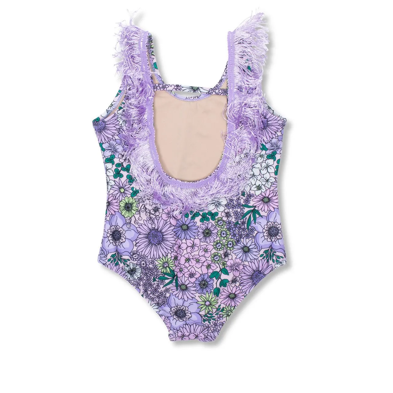 Fringe Back 1PC Swimsuit