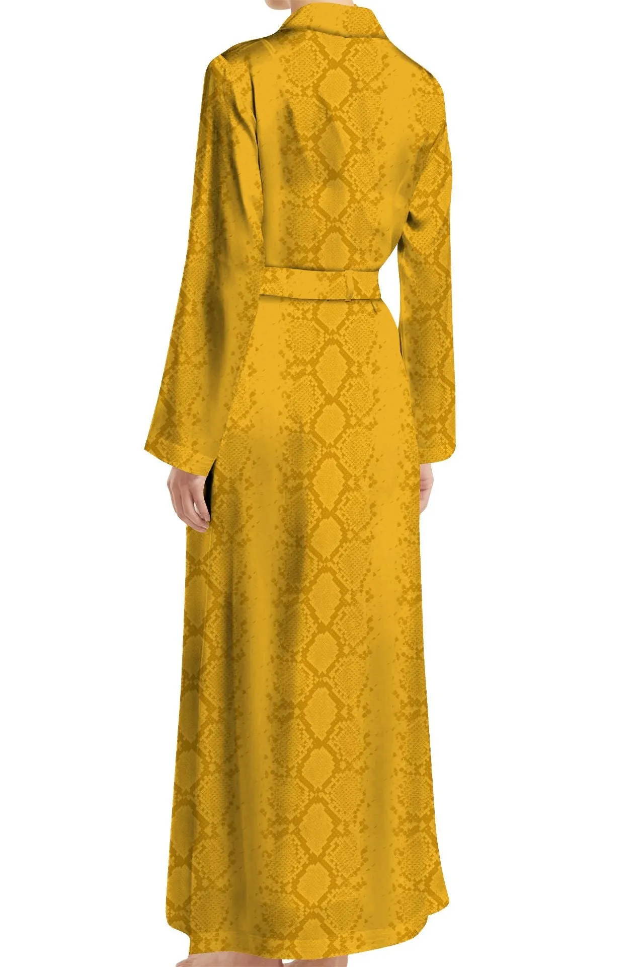 Full Length Wrap Dress Made with Cupro
