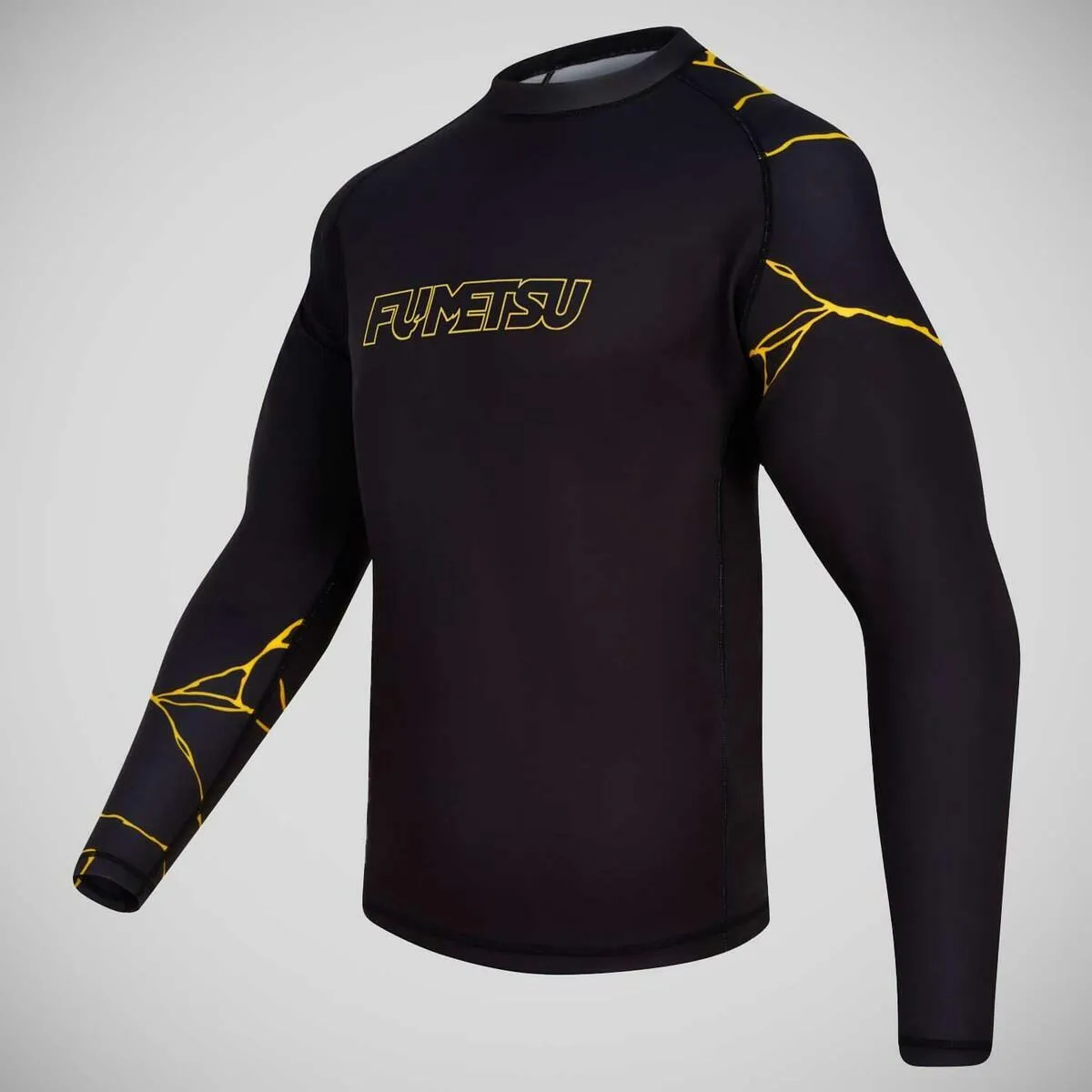 Fumetsu Kintsugi Long Sleeve Rash Guard Black/Gold