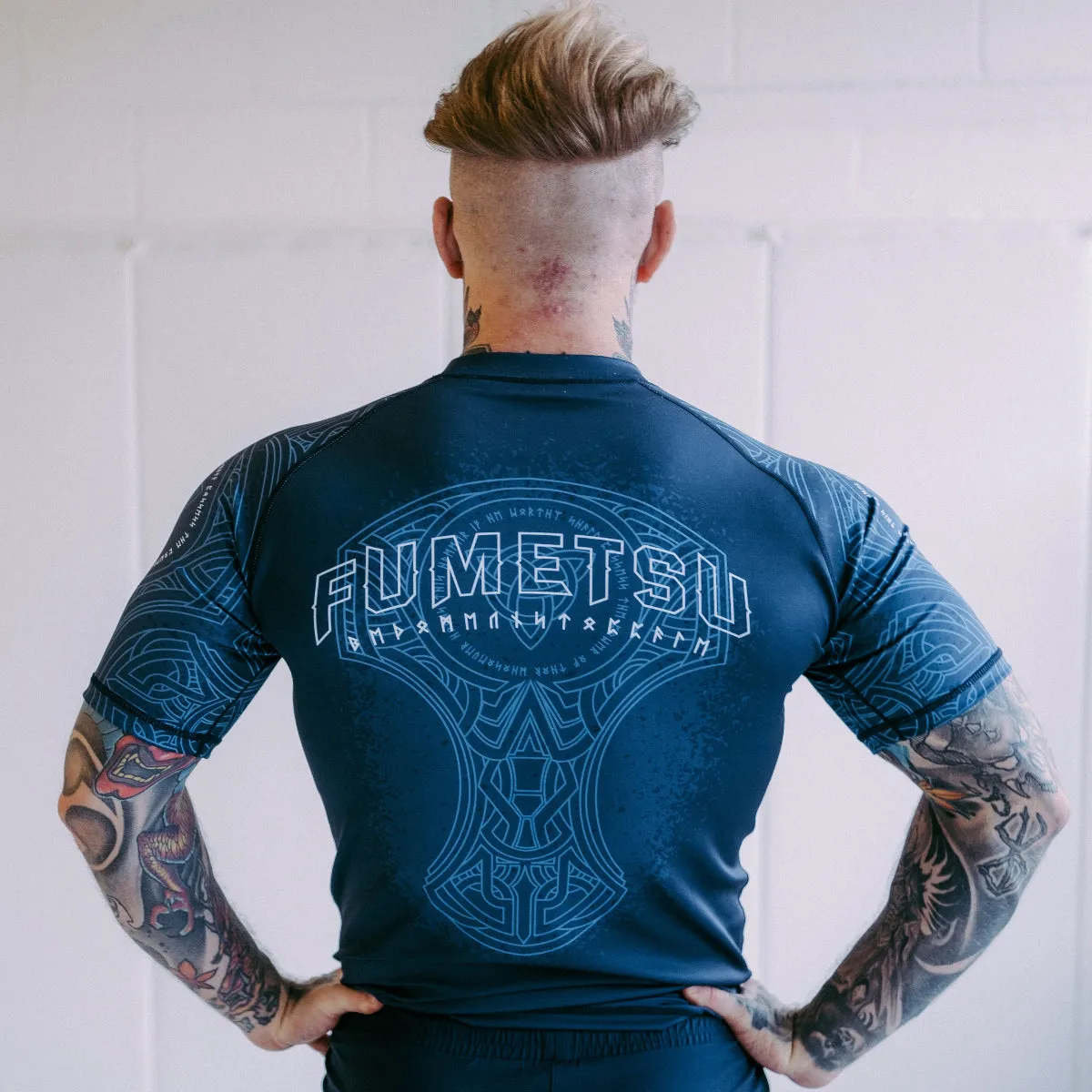 Fumetsu Mjolnir Short Sleeve Rash Guard Blue/Black