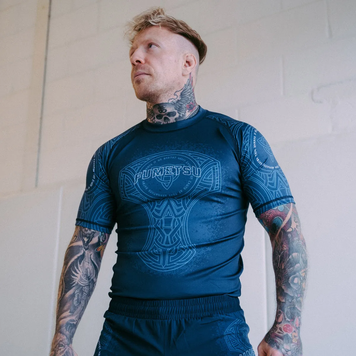 Fumetsu Mjolnir Short Sleeve Rash Guard Blue/Black