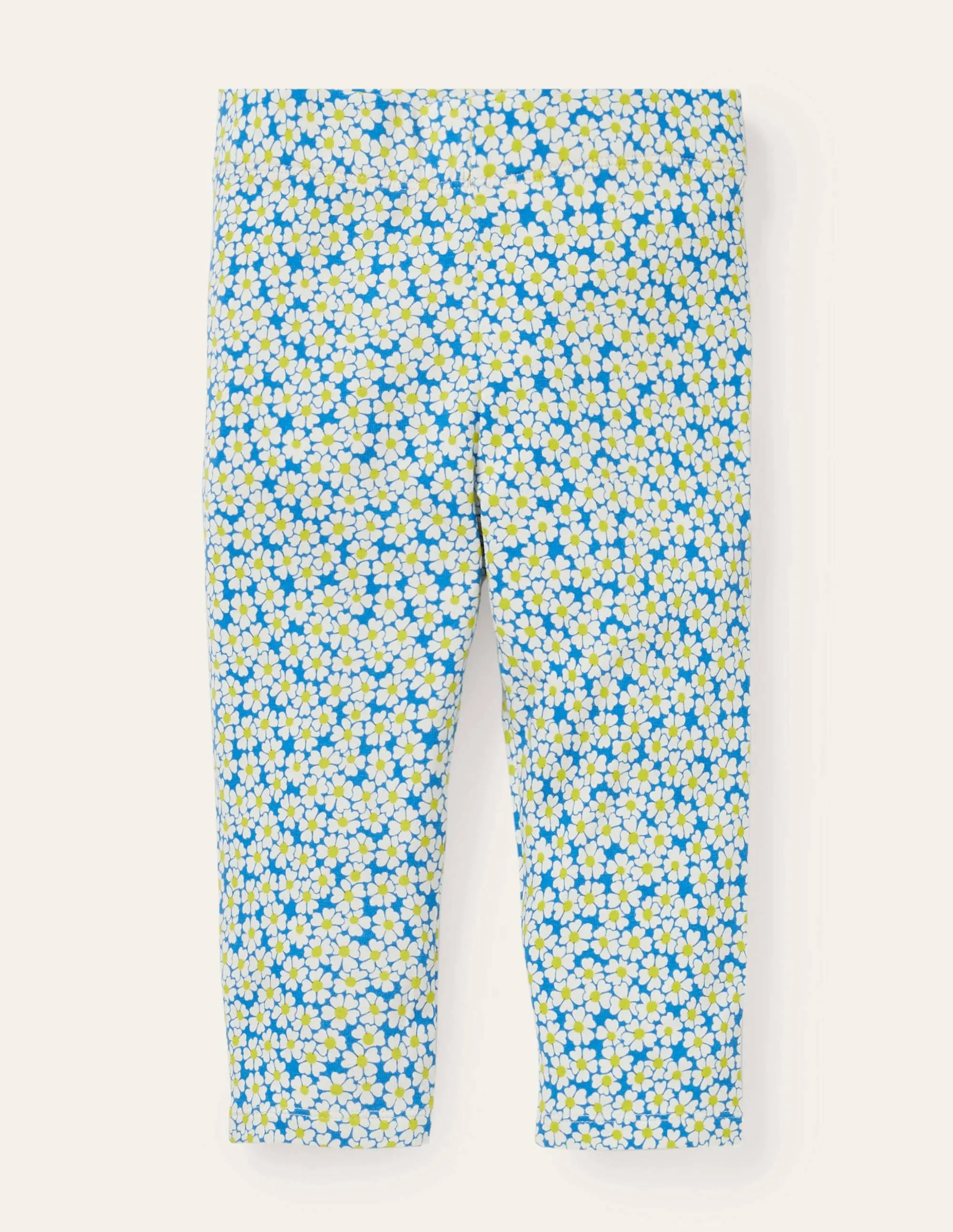 Fun Cropped Leggings-Moroccan Blue Daisybed