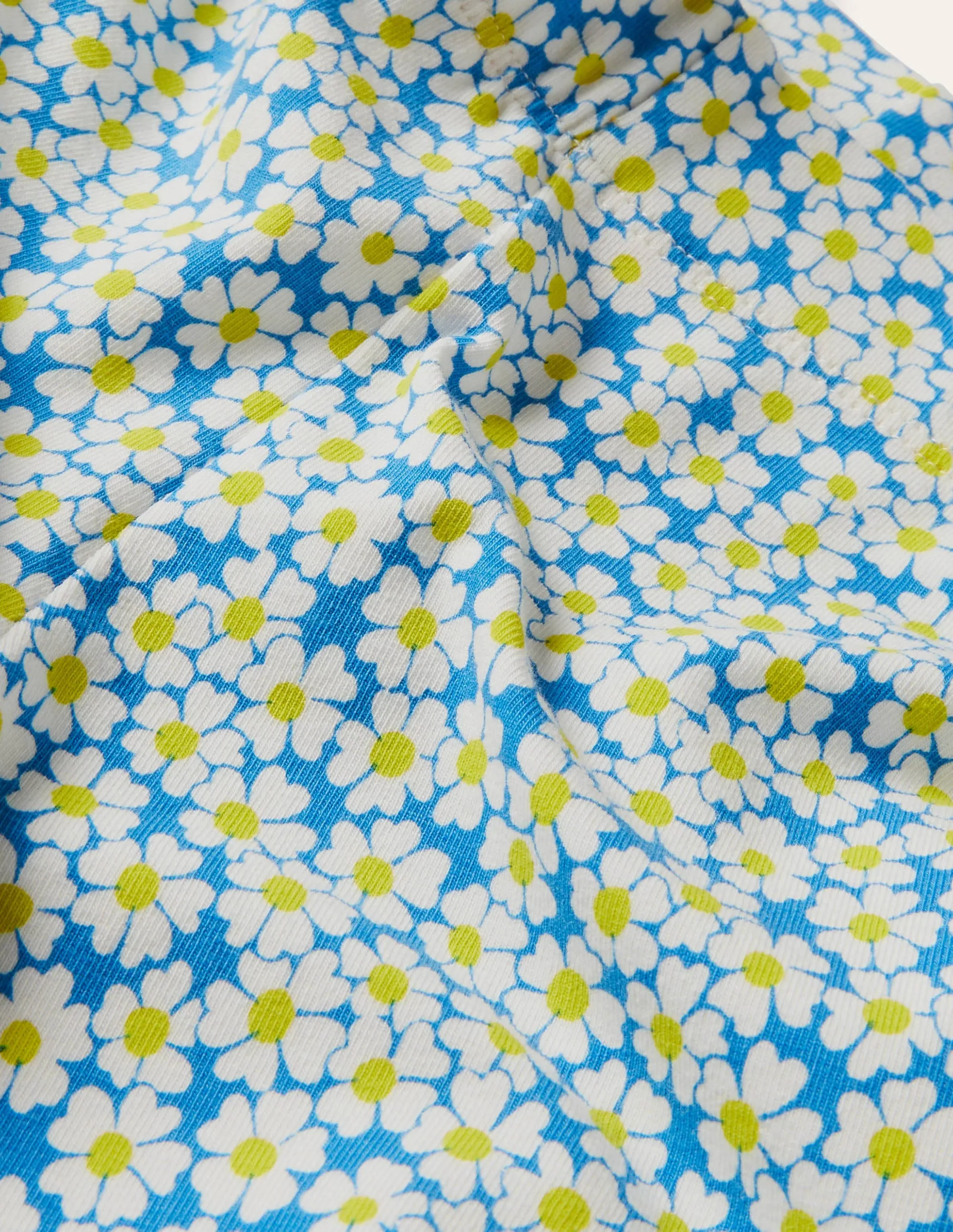 Fun Cropped Leggings-Moroccan Blue Daisybed