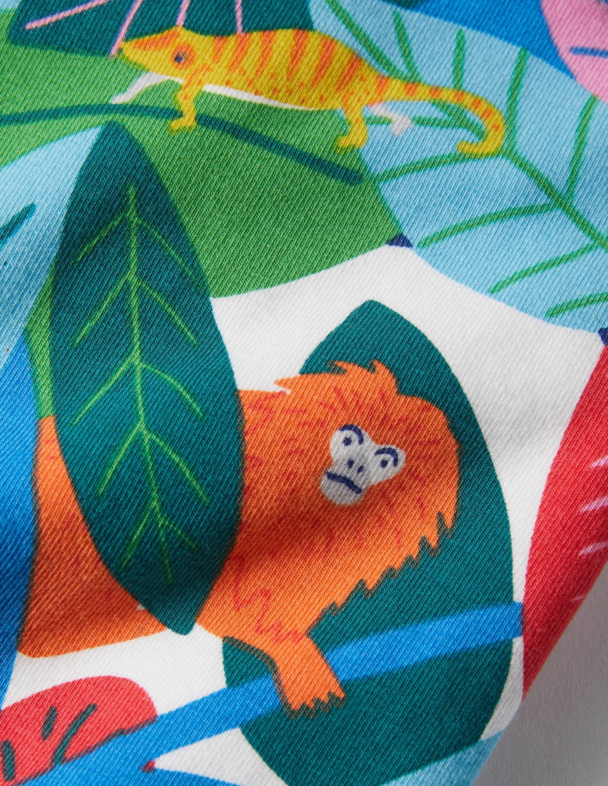 Fun Cropped Leggings-Multi Endangered Jungle