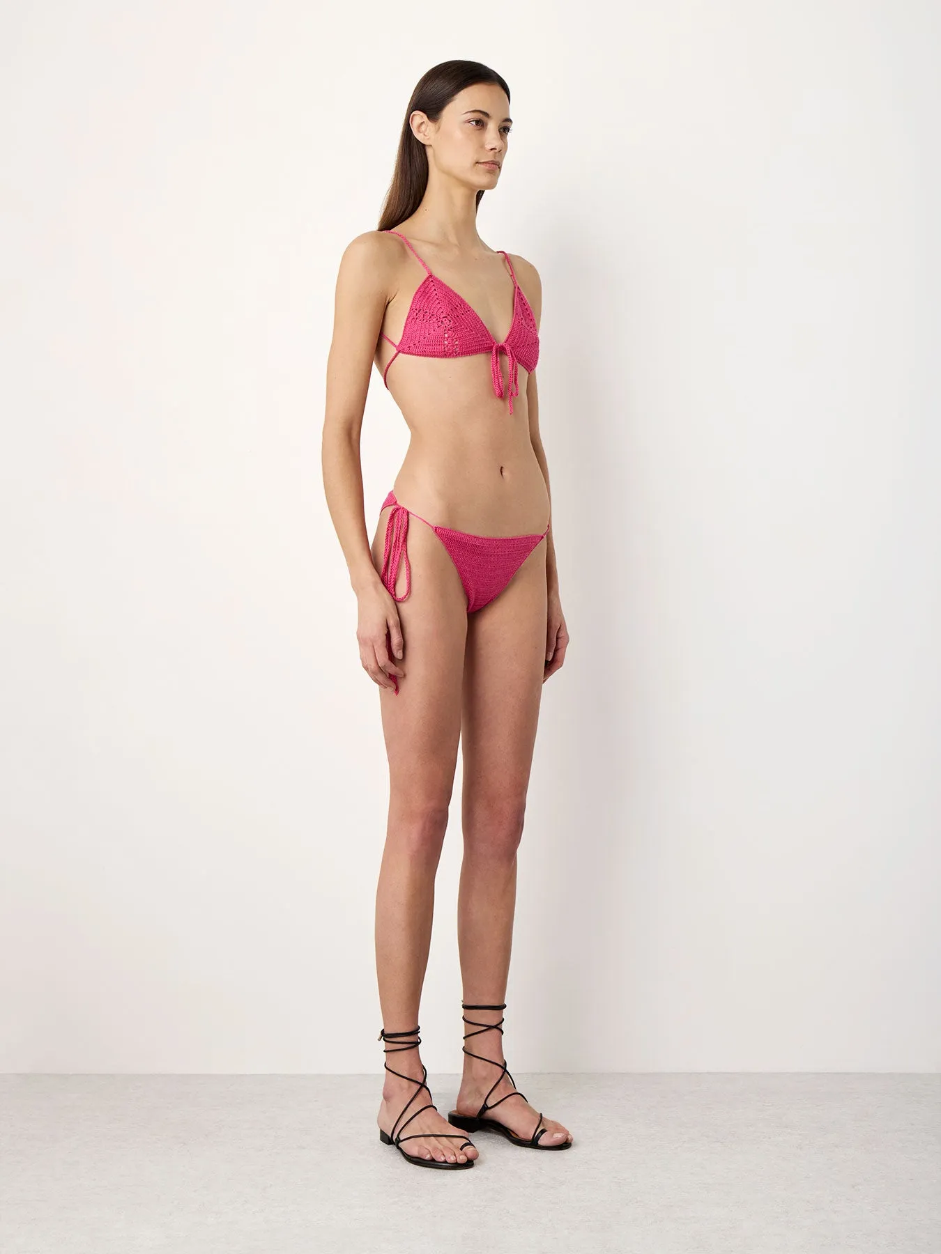 Fuschia Hand Crochet Bikini Bottom
