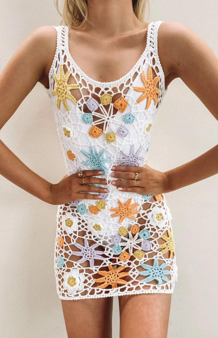 Garden Crochet Dress Rainbow