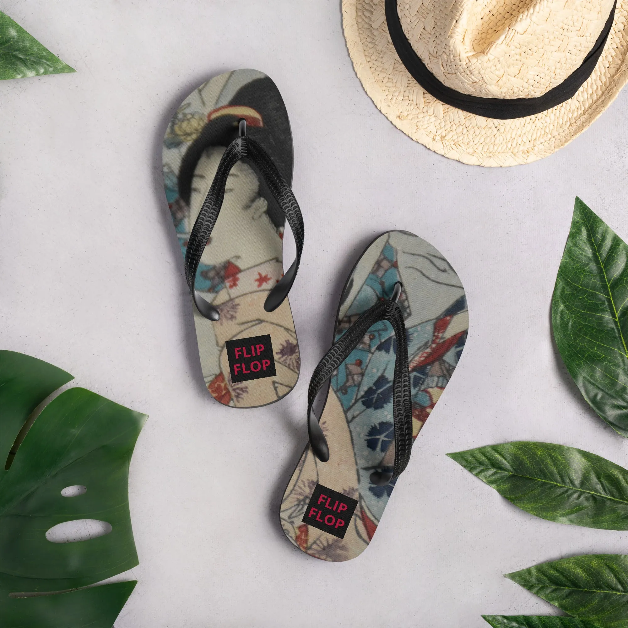 GEISHA GIRL Flip Flops Designed by Alice Lowe