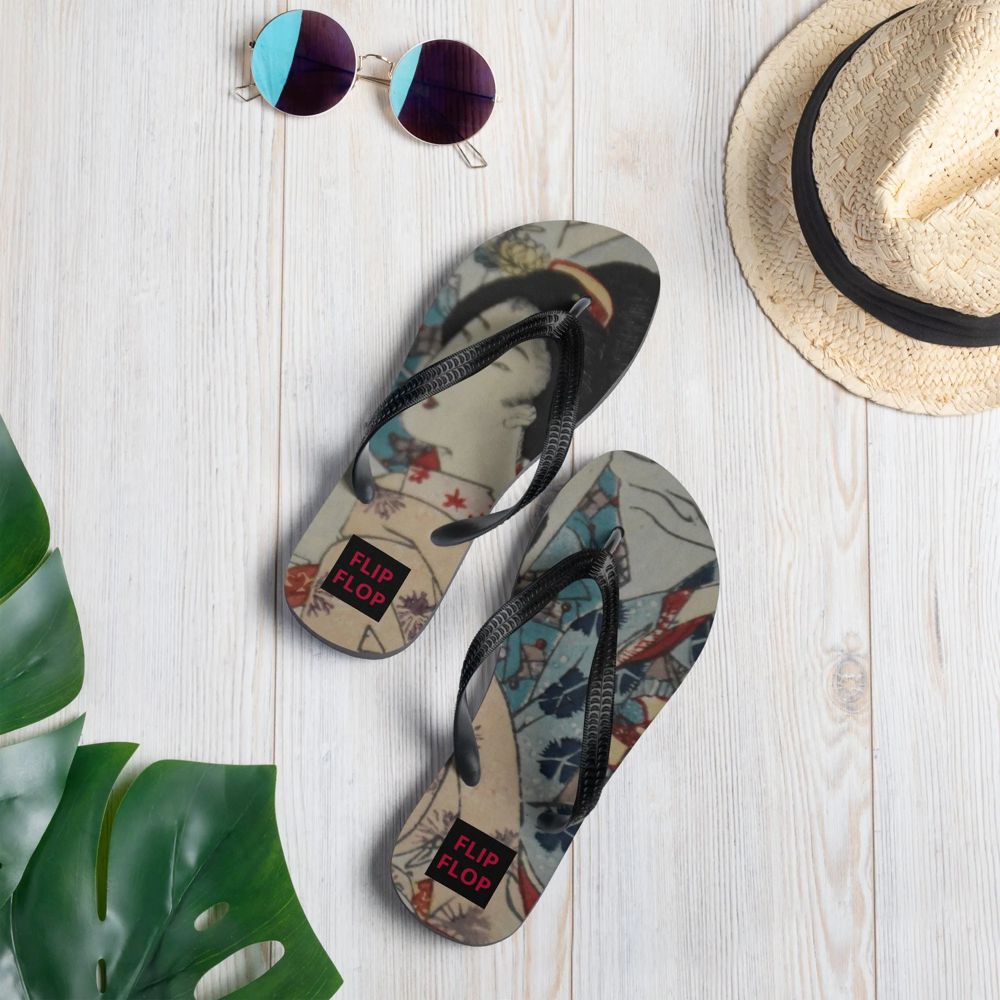 GEISHA GIRL Flip Flops Designed by Alice Lowe