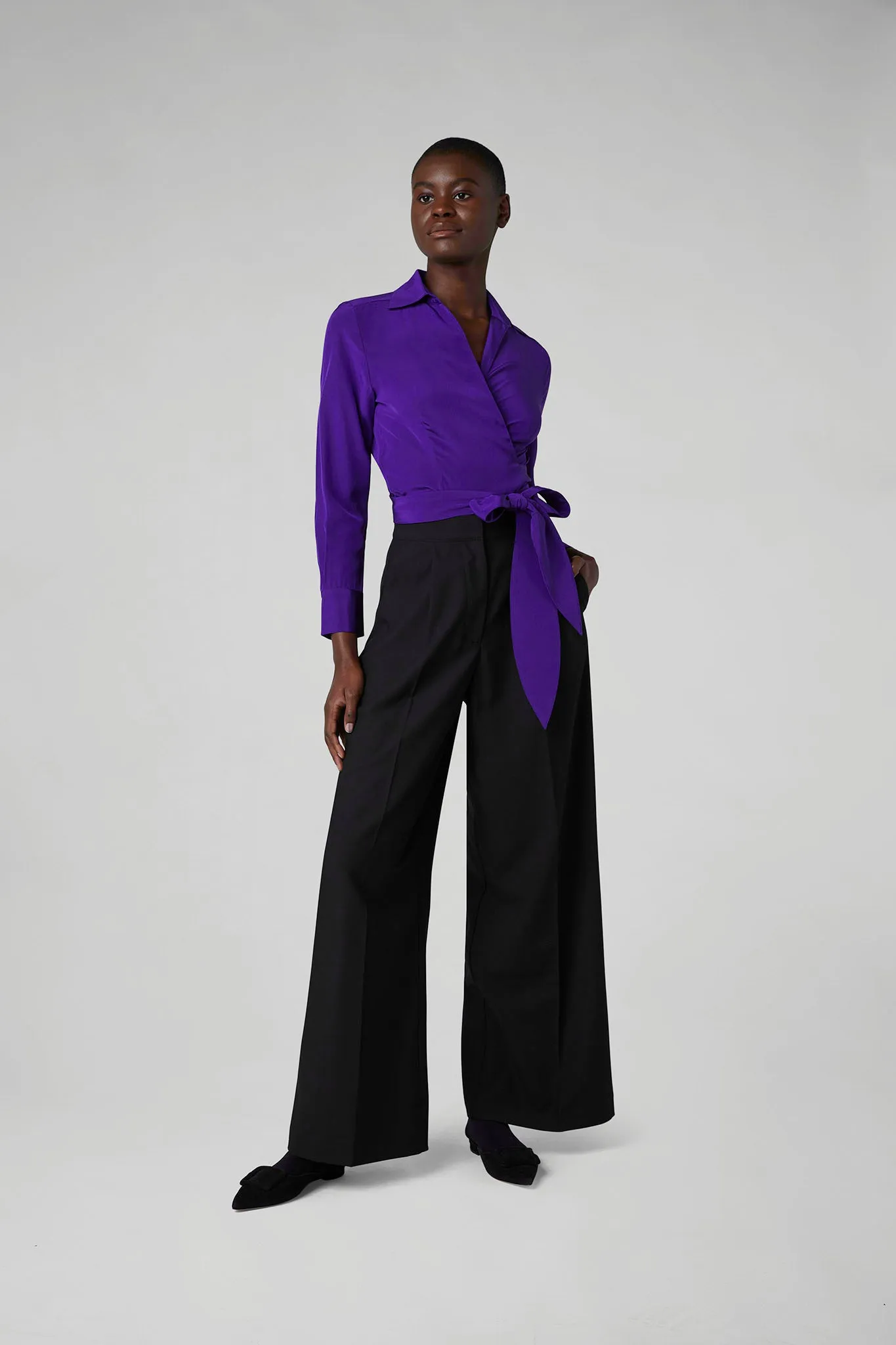 Genevieve Silk Wrap Shirt