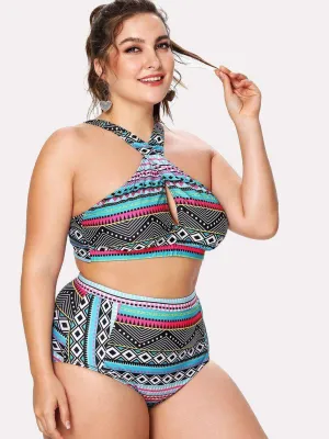 Geometric Pattern Bikini Set