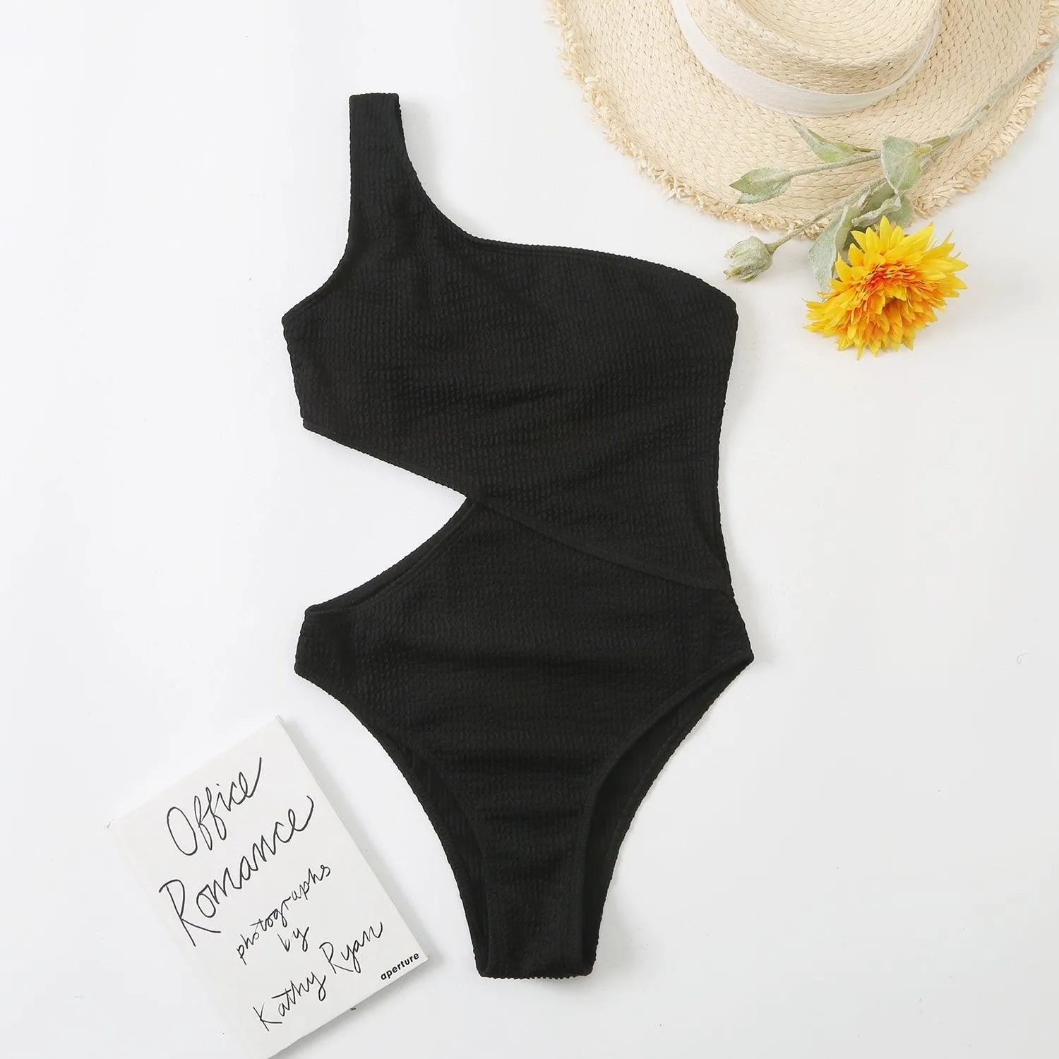 GFIT® Sexy Solid Color One Piece Tie Dye Bathing Suit