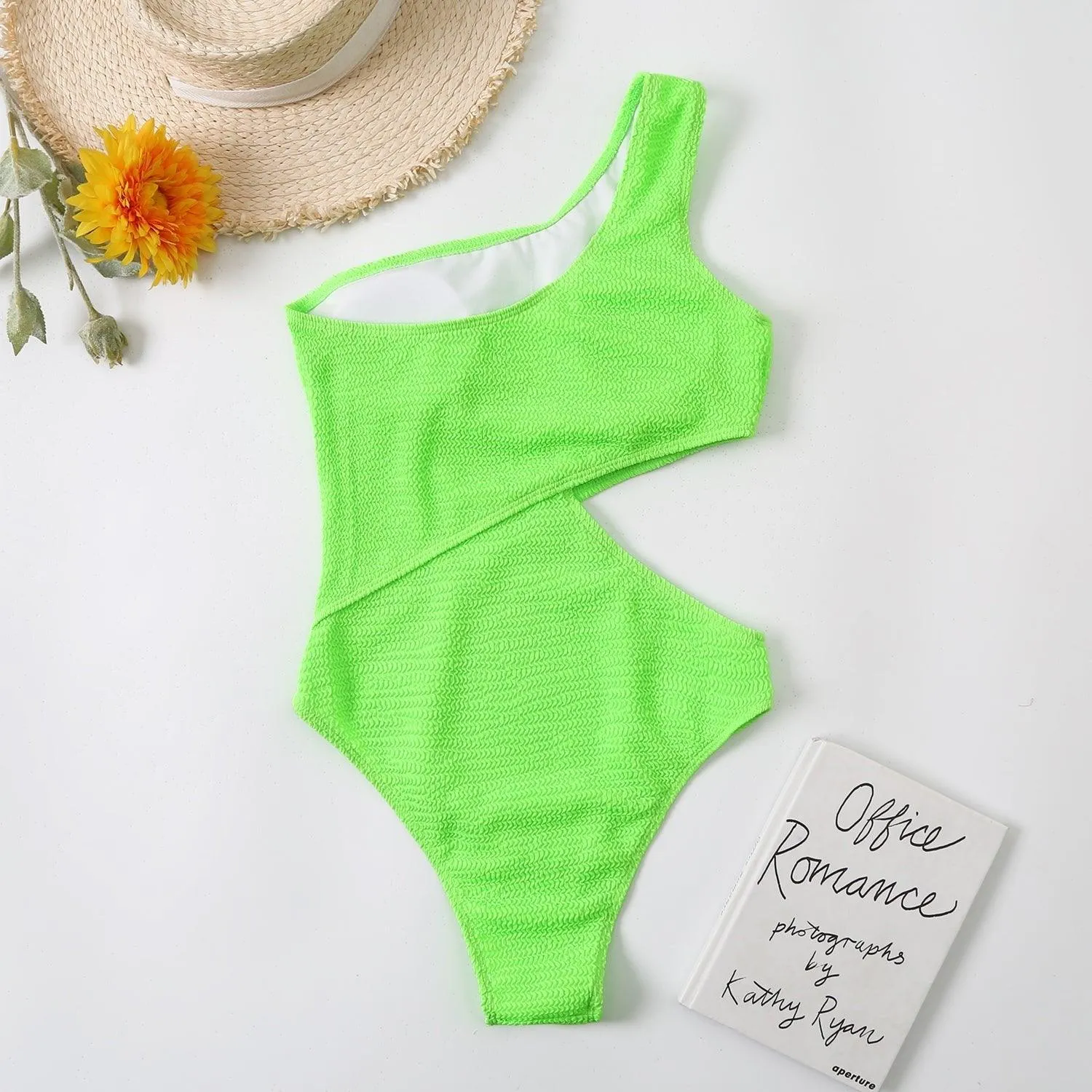 GFIT® Sexy Solid Color One Piece Tie Dye Bathing Suit