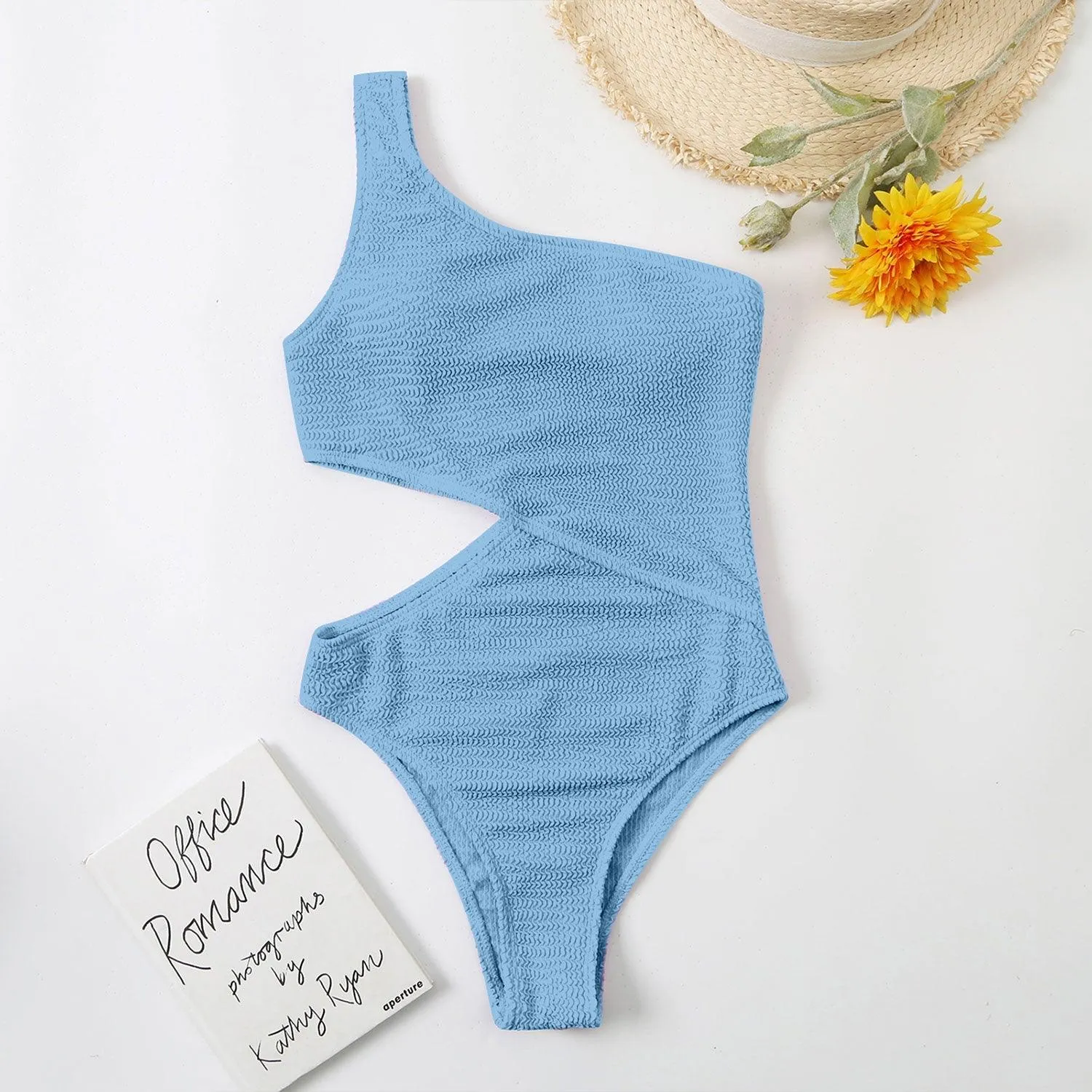GFIT® Sexy Solid Color One Piece Tie Dye Bathing Suit