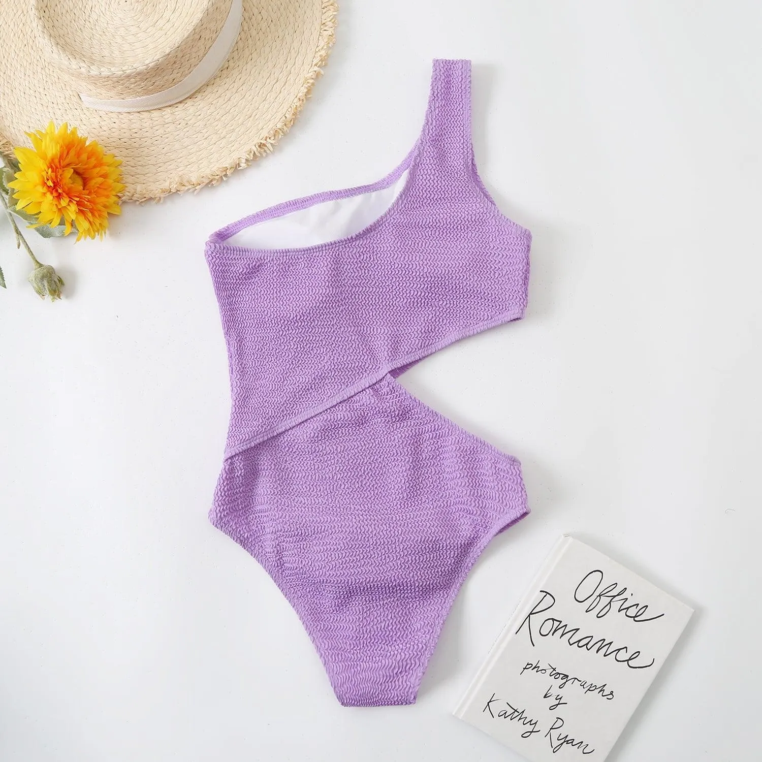 GFIT® Sexy Solid Color One Piece Tie Dye Bathing Suit