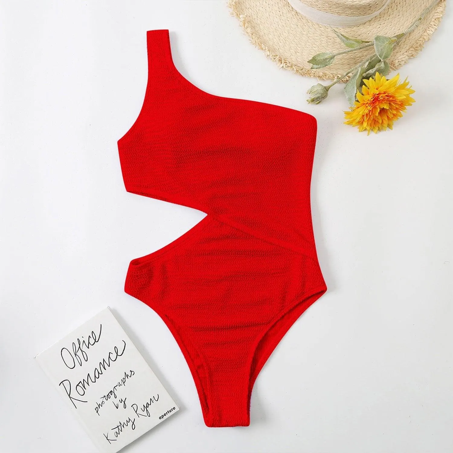GFIT® Sexy Solid Color One Piece Tie Dye Bathing Suit