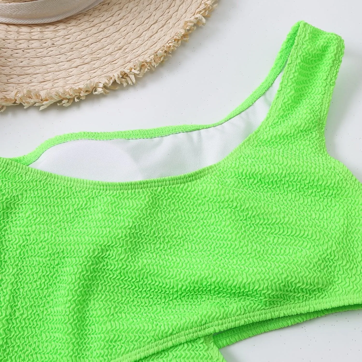 GFIT® Sexy Solid Color One Piece Tie Dye Bathing Suit