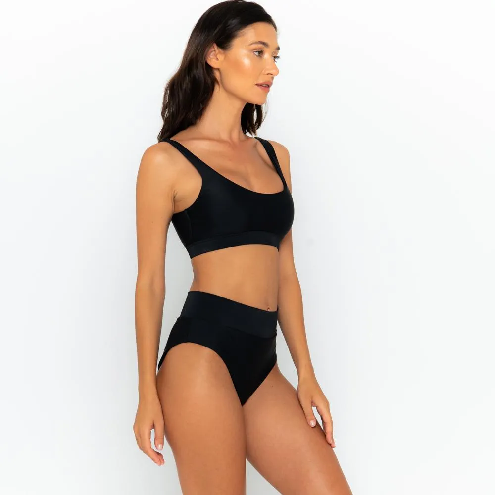 Ginger Bikini Bottom - Black on Black