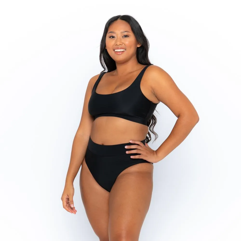 Ginger Bikini Bottom - Black on Black