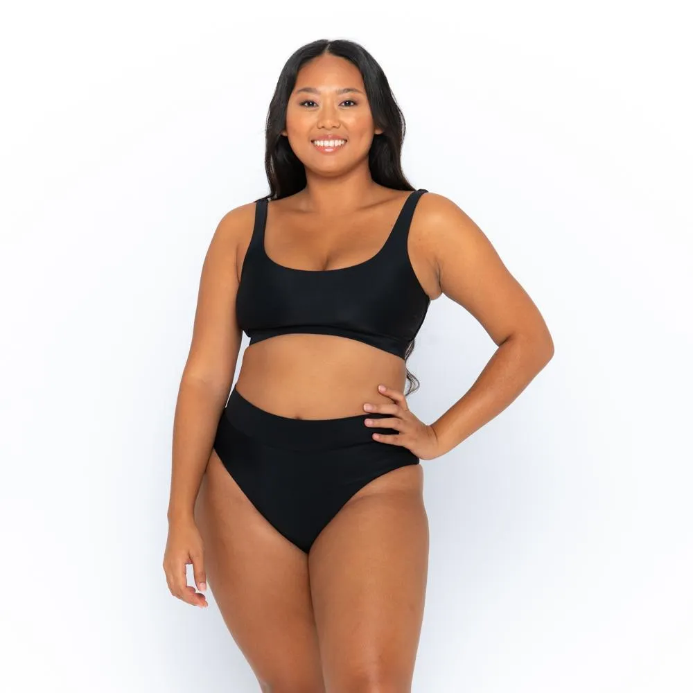 Ginger Bikini Bottom - Black on Black