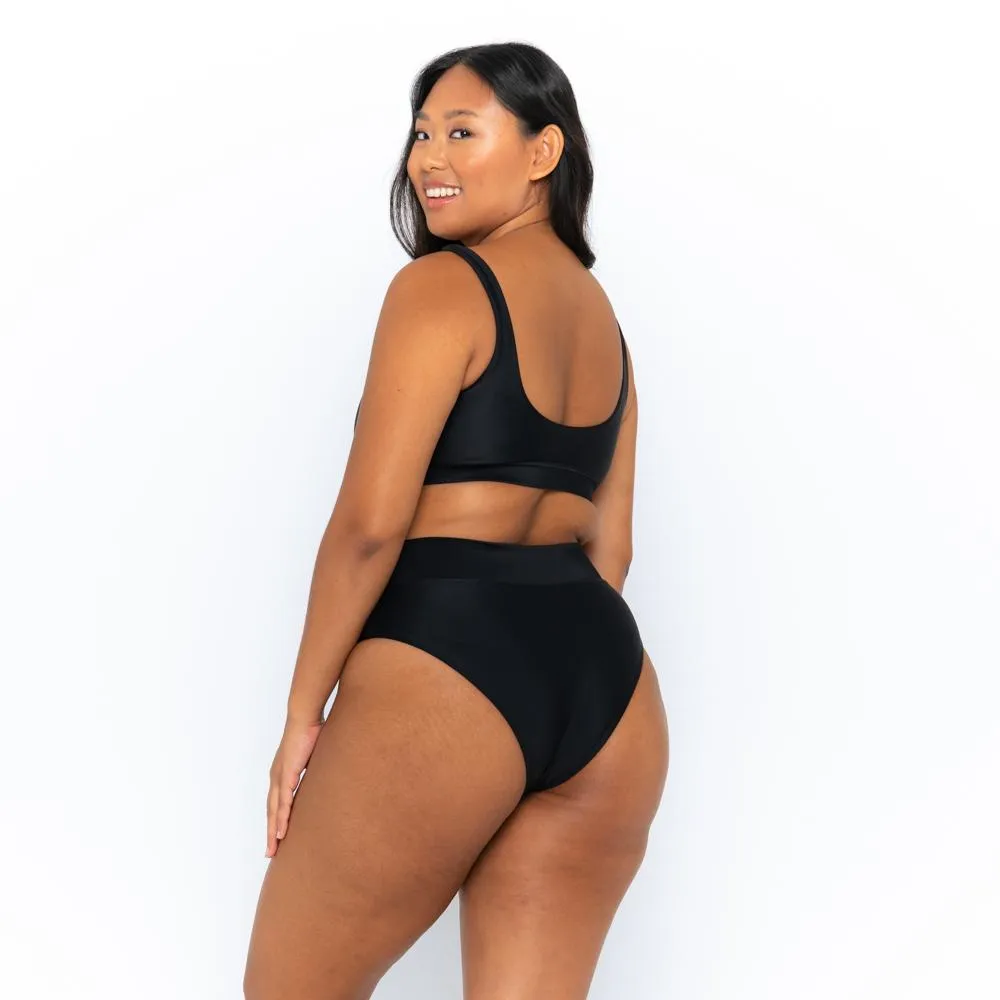 Ginger Bikini Bottom - Black on Black